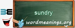 WordMeaning blackboard for sundry